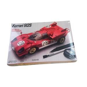 Vintage Testors 1/24 Scale Ferrari 512S Sports Race Car Model Kit #398 Sealed